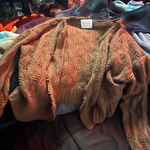 Pink Rose Women's Tan Cardigan
